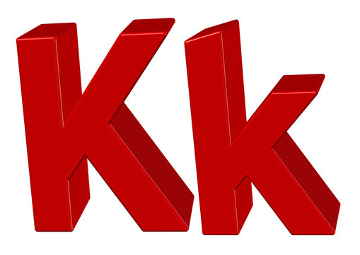 kırmızı renkli K harfi