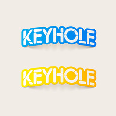 realistic design element: keyhole