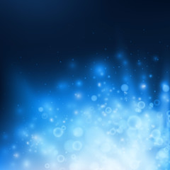 Abstract blue   bokeh background