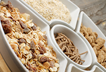Muesli, Oat Flakes and Bran
