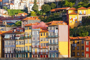 Multi-colored old houses , Porto, Portugal - obrazy, fototapety, plakaty