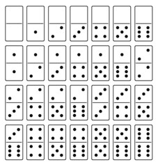 Domino set isolated on white