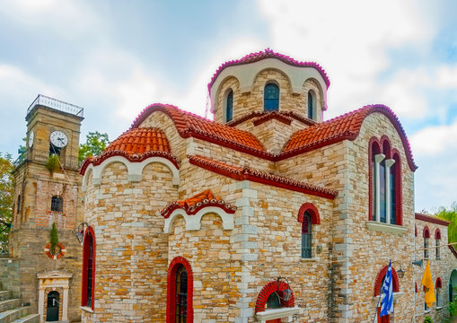 Old church in Agios Lavrendios village Pilion Greece