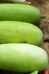 Fresh vegetables - green hatch in the market.