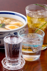 ワンタン麺　アルコール　お酒　ラーメン