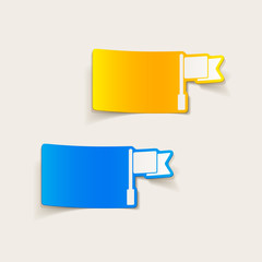realistic design element: flag