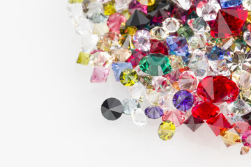 Collection of many different natural gemstones.