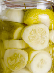 Freshly made pickles cucumbergs preserved
