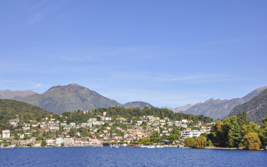 Fototapeta na wymiar Ascona, Lago Maggiore, See, Herbst, Tessin, Schweiz