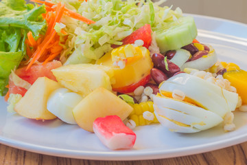 Vegetable and fruit salad