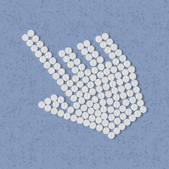 pills concept: hand