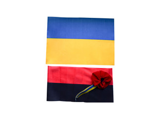 Ukrainian and revolutionary flag