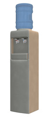 Water Cooler on White