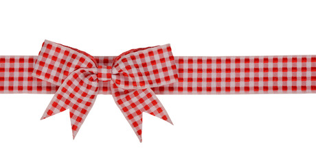 red ribbon with bow