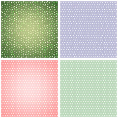 Vier nahtlose Punktmuster