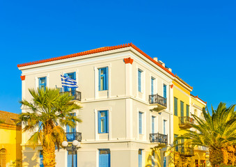 Historic beautiful building in Nafplio town in Greece