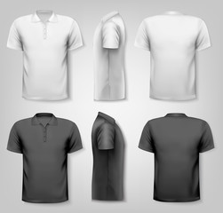 Polo shirts with sample text space. Vector. - obrazy, fototapety, plakaty