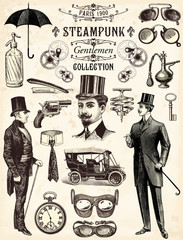 Plakaty  Kolekcja panów Steampunk
