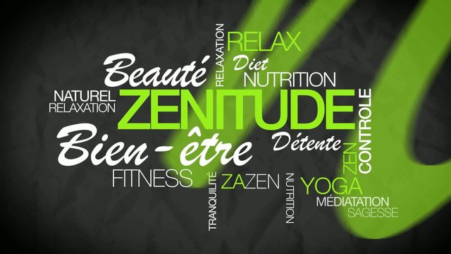 Zenitude bien-&ecirc;tre beaut&eacute; relax zen nauge de mots