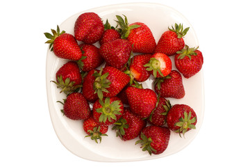Strawberries on plate