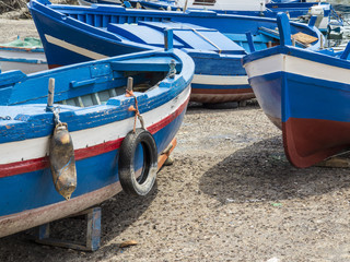 Fototapeta na wymiar Fishing boat in the harbor, Sicily