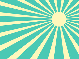 Sun rays retro vector