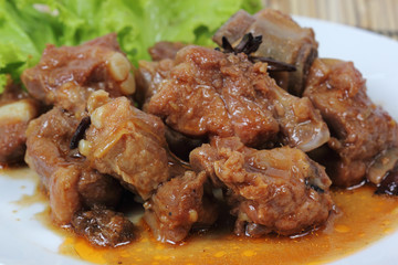 Barbecue Pork Ribs roasted