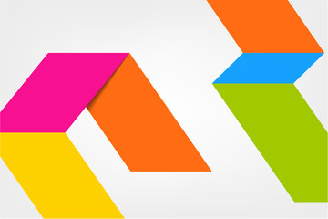 Colorful template for advertising brochure