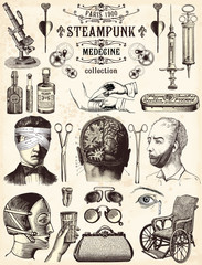 Steampunk Collection Médecine - obrazy, fototapety, plakaty