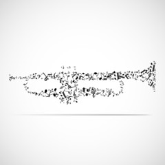 Abstract musical instrument background