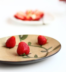 Strawberry in the color plate