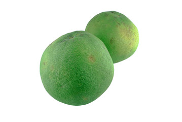 Isolated image of fresh pomeloes.