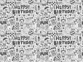 Doodle Birthday party background
