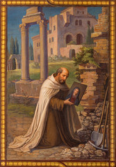 Obraz premium Wiedeń - Fresco hl. Simon Stock w kościele karmelitów