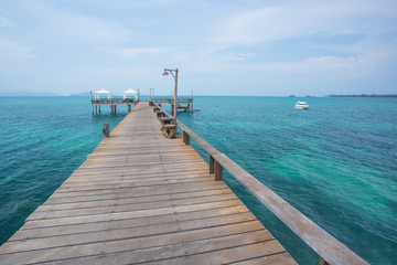 Wooden Pier in Thai Sea