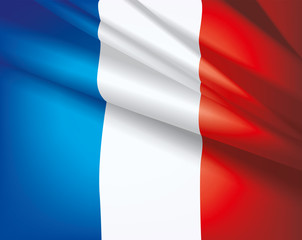 Flag of France, vector background
