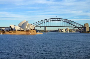 Fotobehang Sydney De Sydney Harbour Bridge en het Opera House