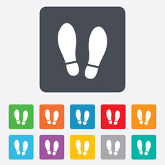 Imprint shoes sign icon. Shoe print symbol