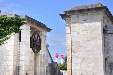 Ile D AIX fortification ville pont levis