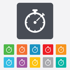 Timer sign icon. Stopwatch symbol.