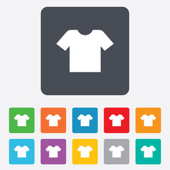 T-shirt sign icon. Clothes symbol.