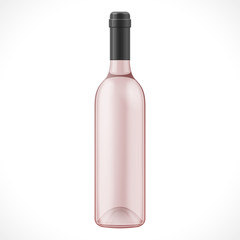 Pink Red Brown Glass Wine Cider Bottle