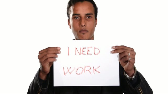 The unemployed generation. Jobless boy.