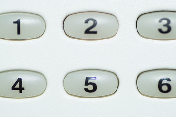 Close up shot of a number pad