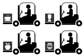 Nourritures et boissons dans 4 monte-charges	