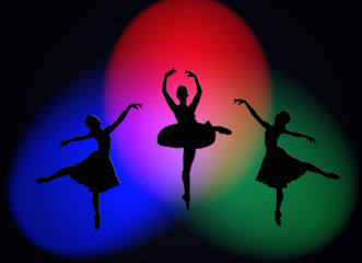 Bailarina, baile, ballet, focos, luces