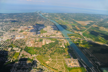 Aerial view of Southern Ontario