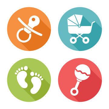 Baby Icons, Flat Design