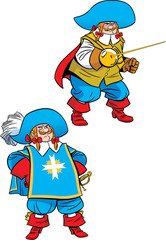 podge musketeer in two poses