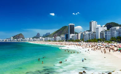 Vlies Fototapete Copacabana, Rio de Janeiro, Brasilien Blick auf den Strand der Copacabana in Rio de Janeiro, Brasilien